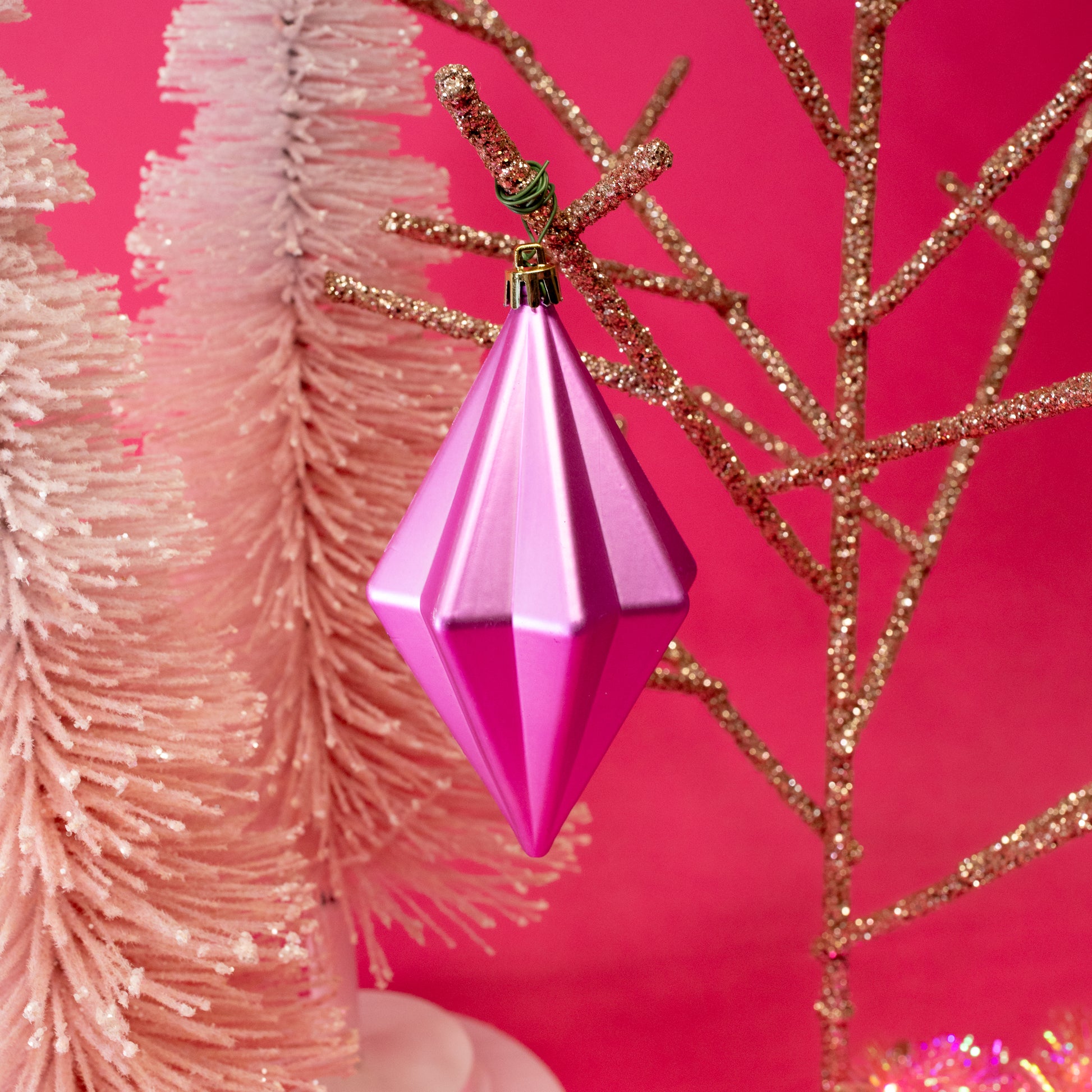 Big Pink Finial Christmas Ornament - Gasp