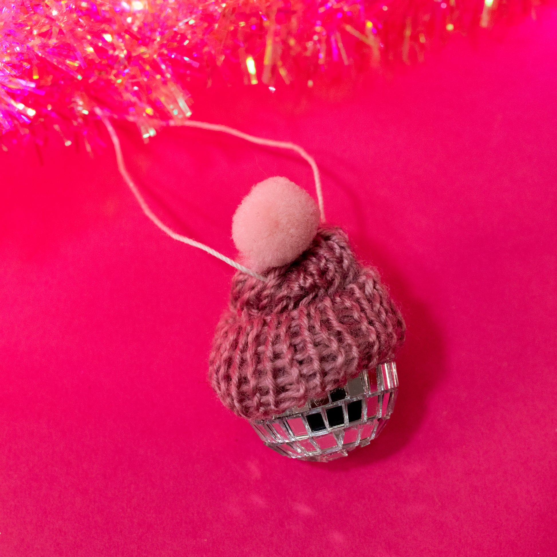 Beanie Disco Ball Christmas Ornament - Gasp