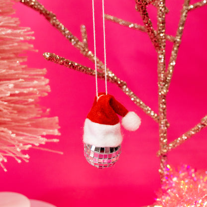 Santa Hat Disco Ball Christmas Ornament - Gasp