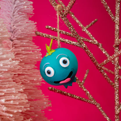 funny blueberry christmas ornament