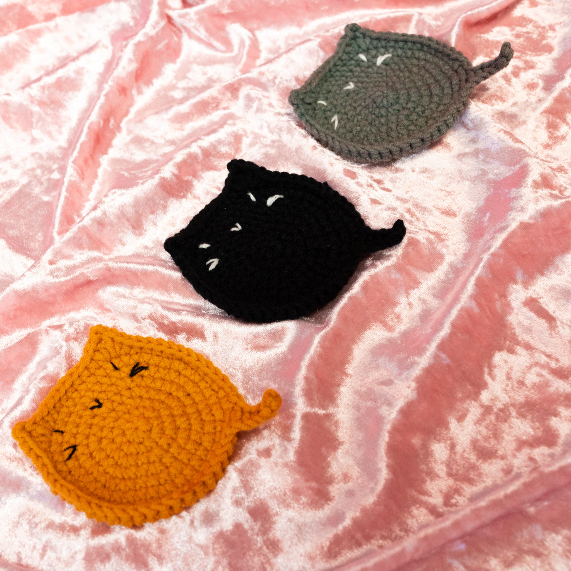 Crochet Cat Coasters – Gasp
