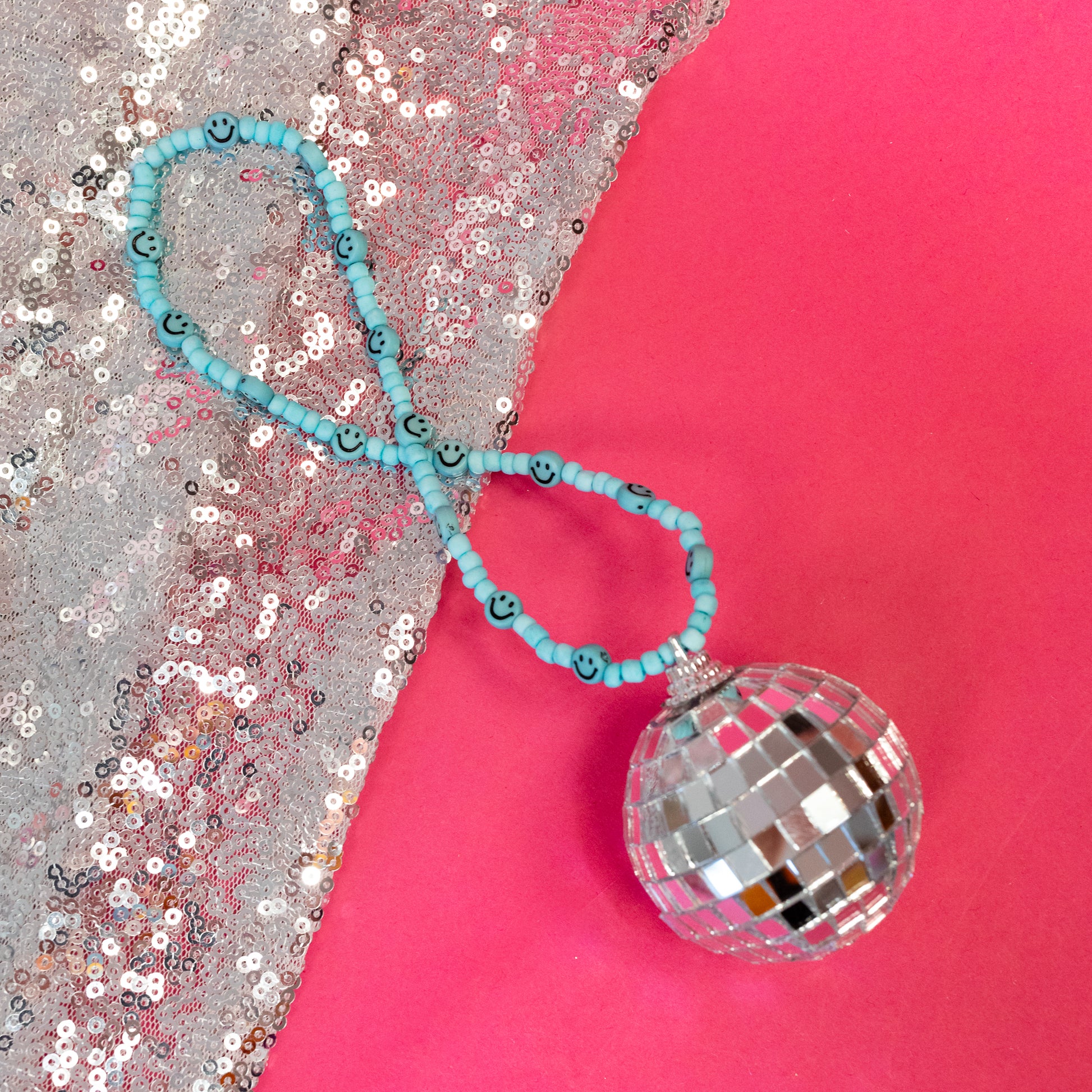 Wholesale Necklace Royal Blue Disco Ball Bead Set for Women