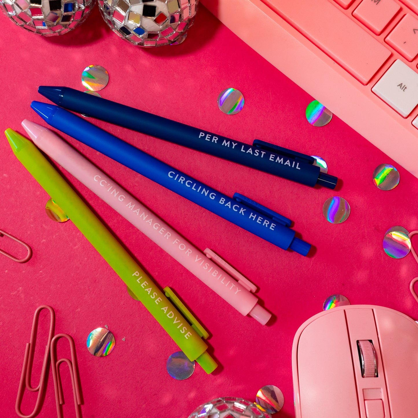 colorful gel pens