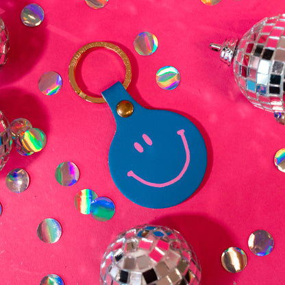 pink and blue keychain