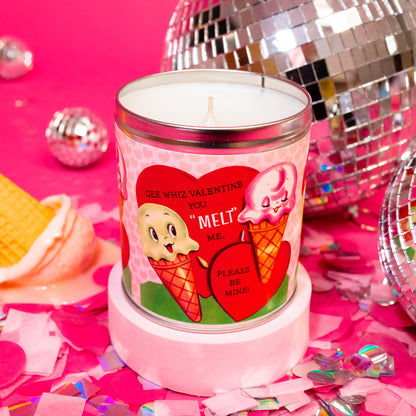 pink and red hearts jar candle
