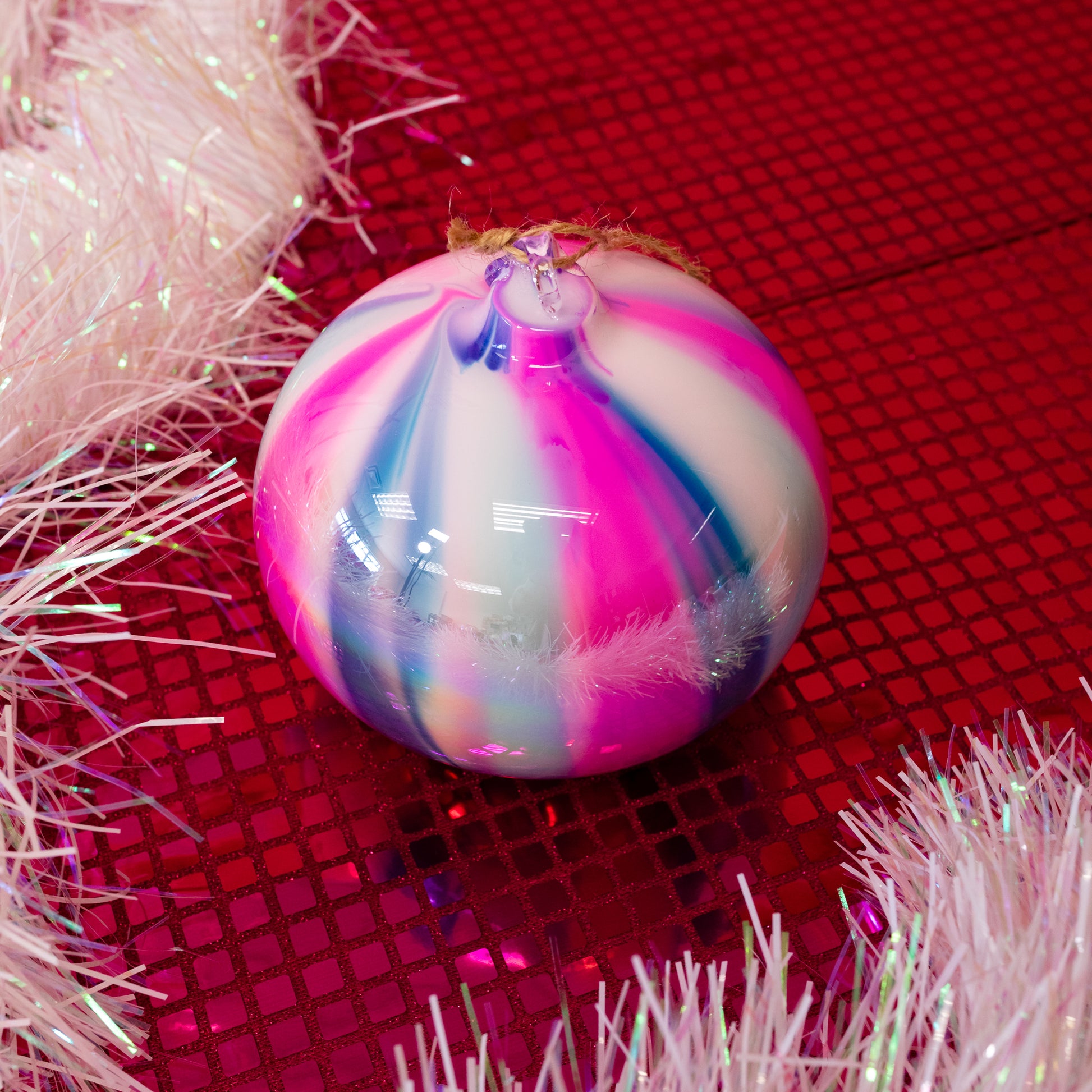 Glass Watercolor Christmas Ornament - Gasp