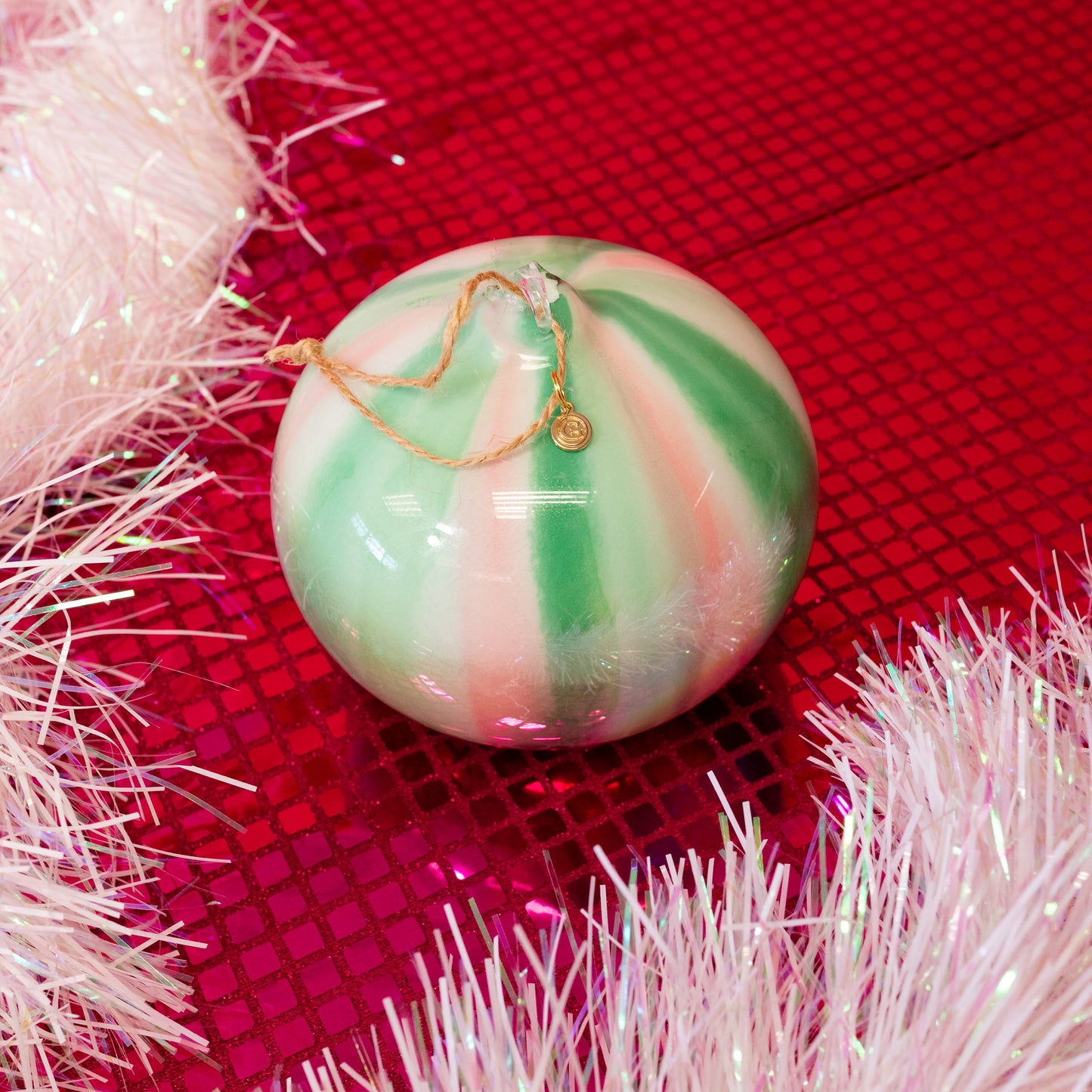 Glass Watercolor Christmas Ornament - Gasp