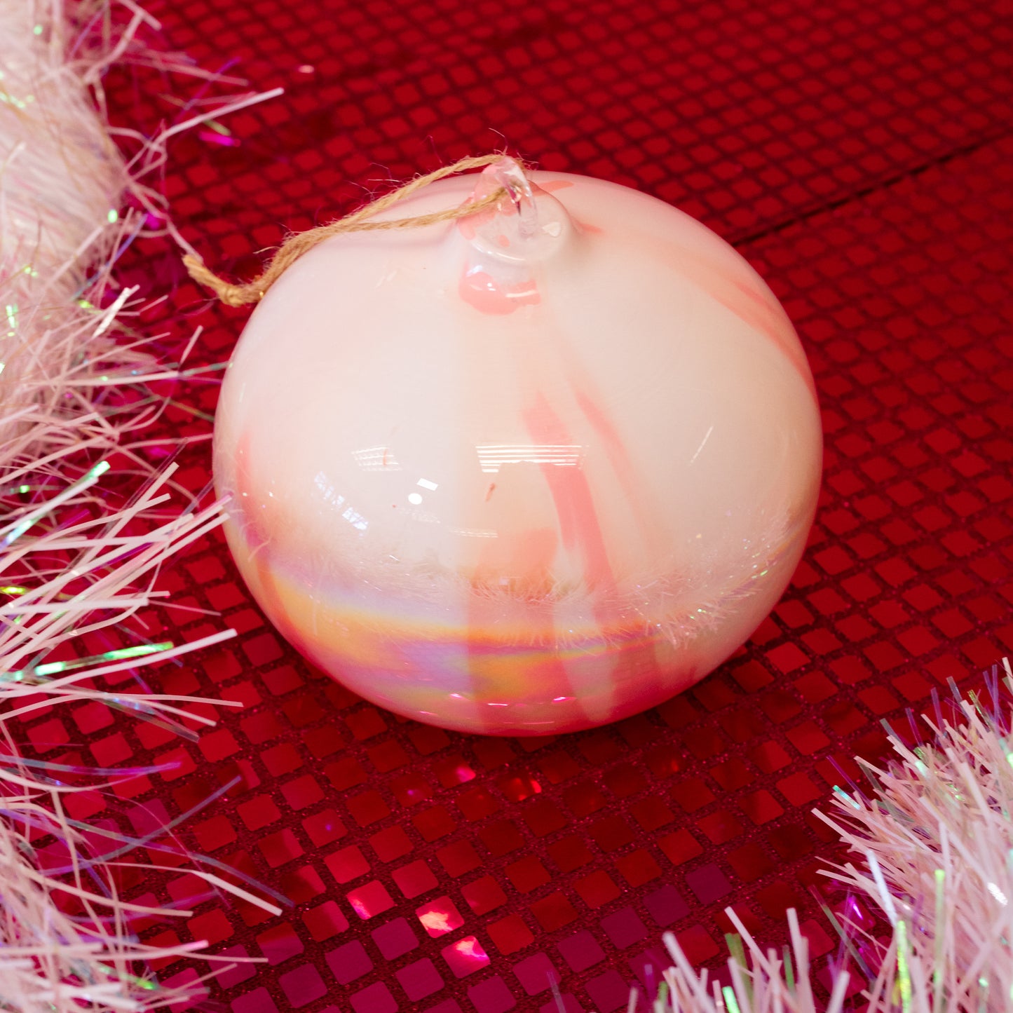 Glass Watercolor Christmas Ornament - Gasp