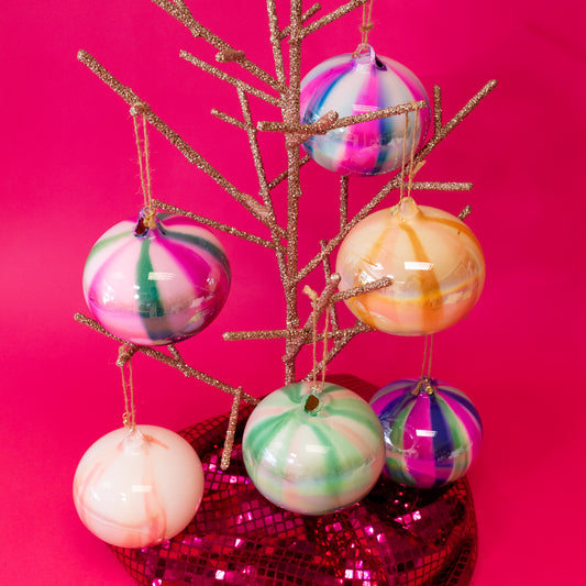 Glass Watercolor Christmas Ornament - Gasp