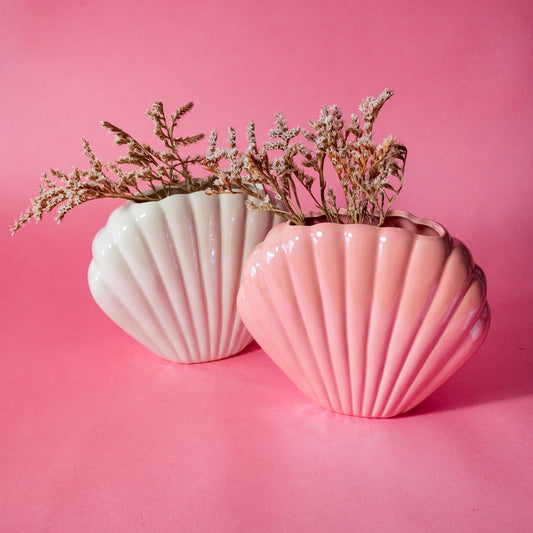 Iridescent Seashell Vase 