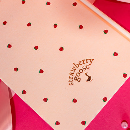 Strawberry Lined Journal