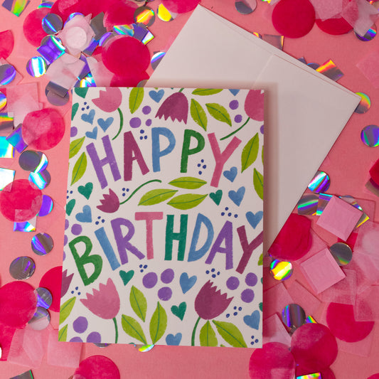 Happy Birthday Flower Card - Gasp