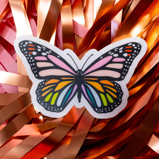 Rainbow Butterfly Vinyl Sticker