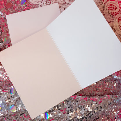 white inside of card