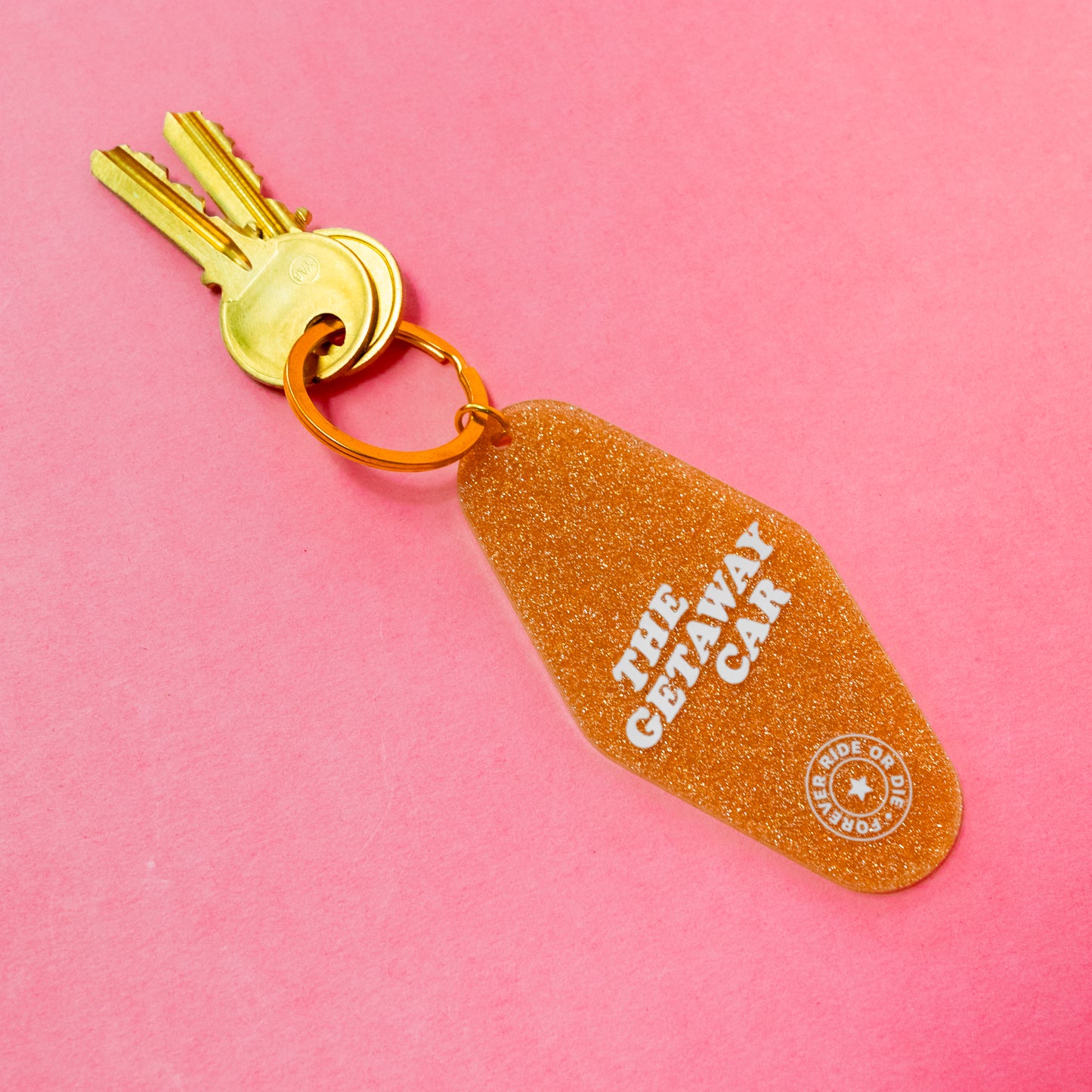 Getaway Car Glitter Motel Keychain - Gasp