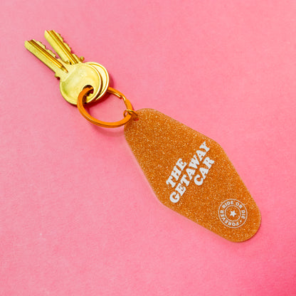 Getaway Car Glitter Motel Keychain - Gasp