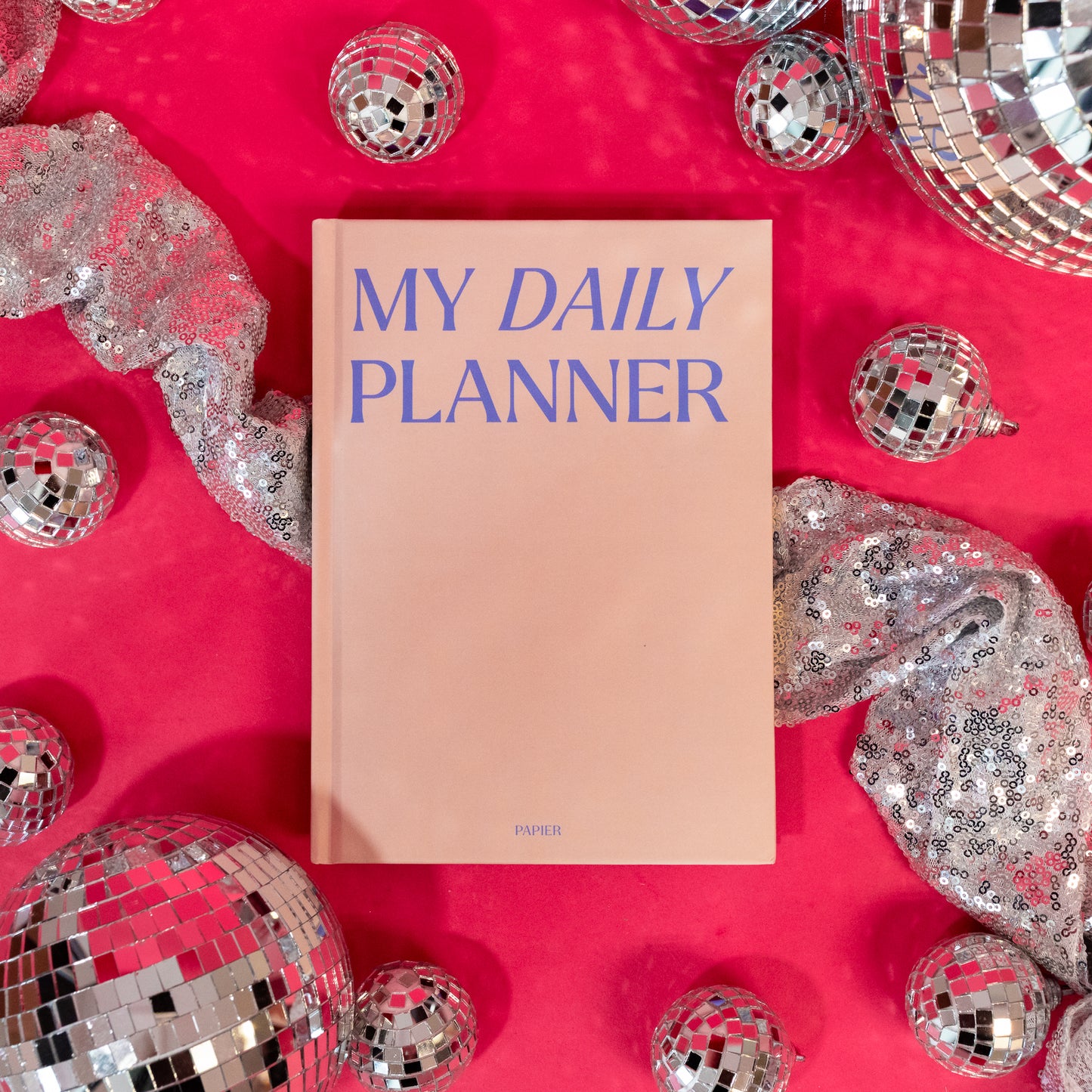 peach and purple daily planner