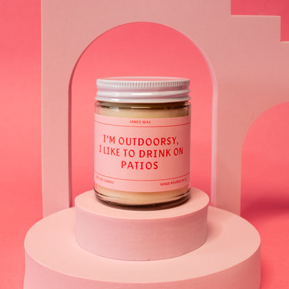 Outdoorsy Drink on patios jar candle
