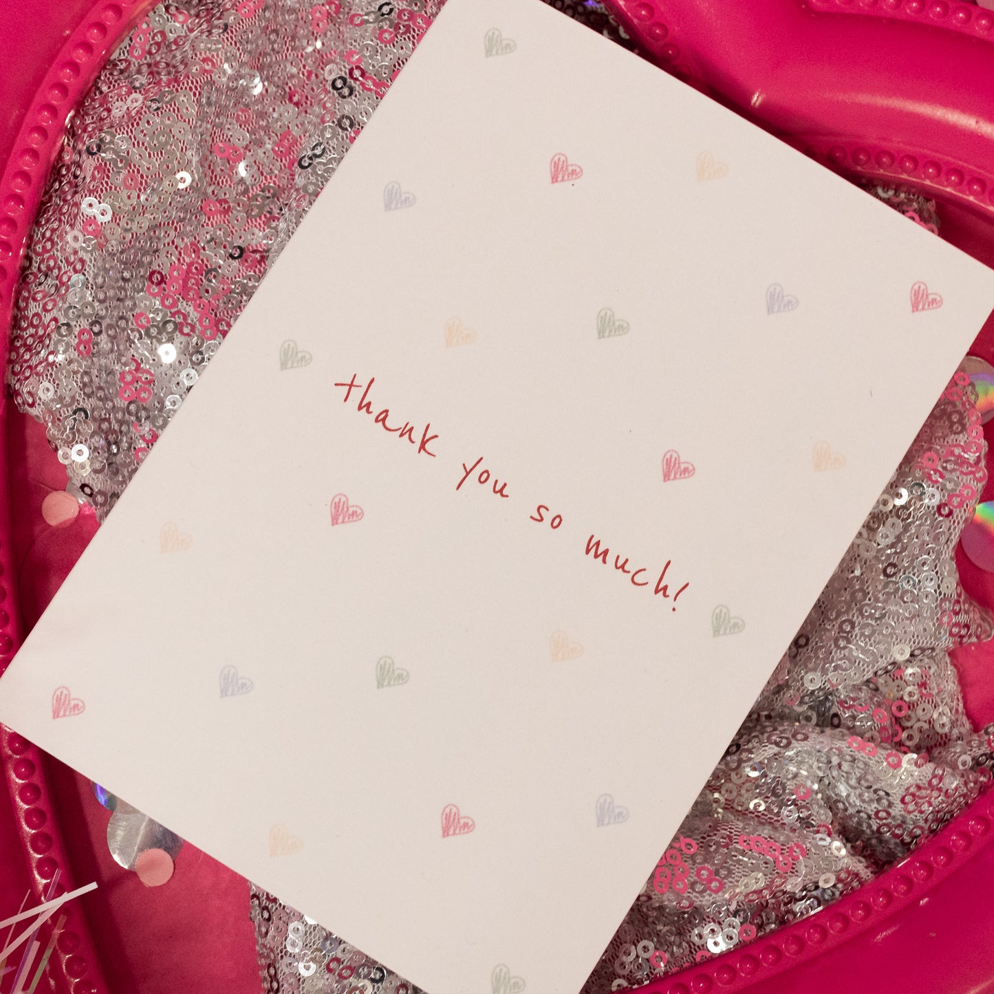 Thank You Hearts Greeting Card