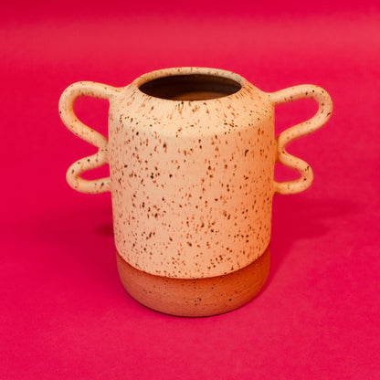 Wave Handle Ceramic Vase