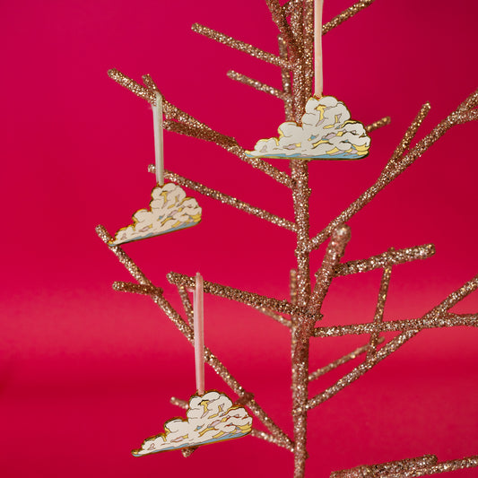 Cloud Enamel Christmas Tree Ornament
