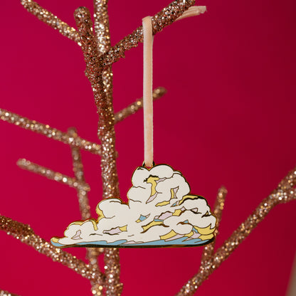 Cloud Enamel Christmas Tree Ornament