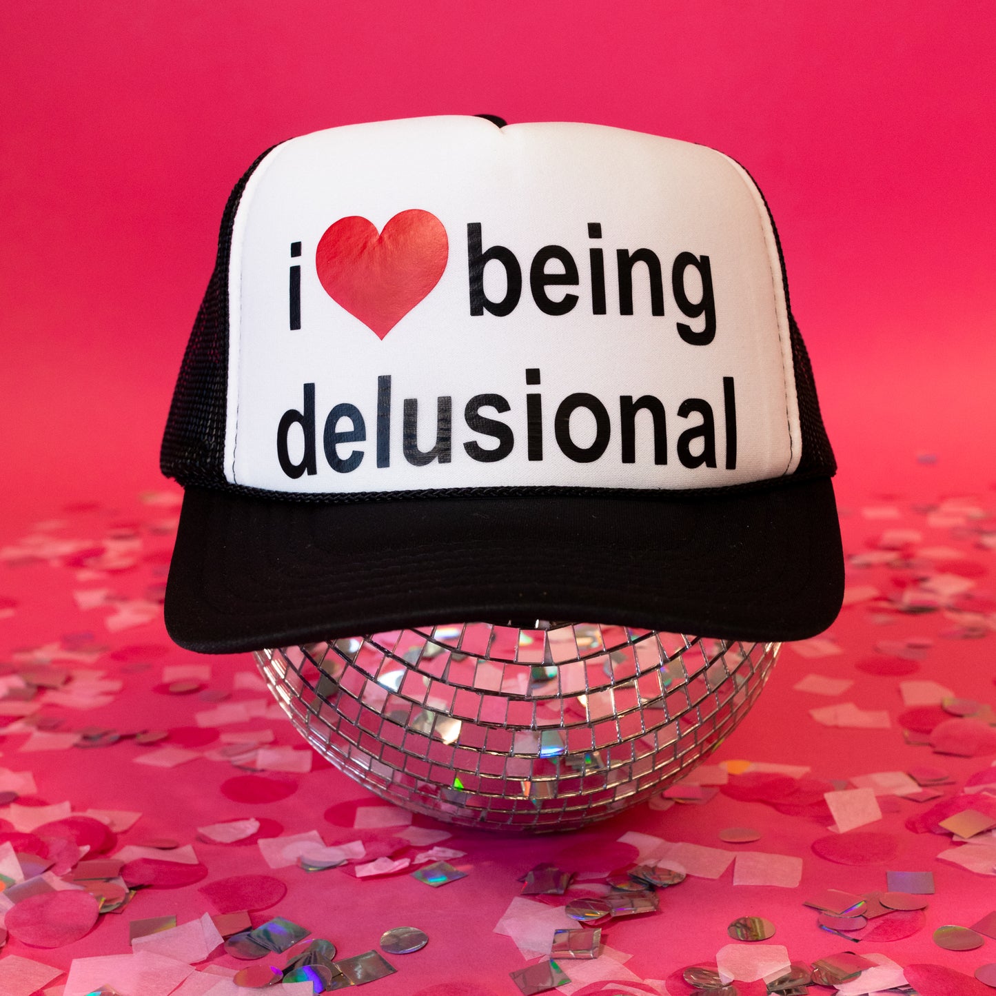 I Heart Being Delusional Trucker Hat