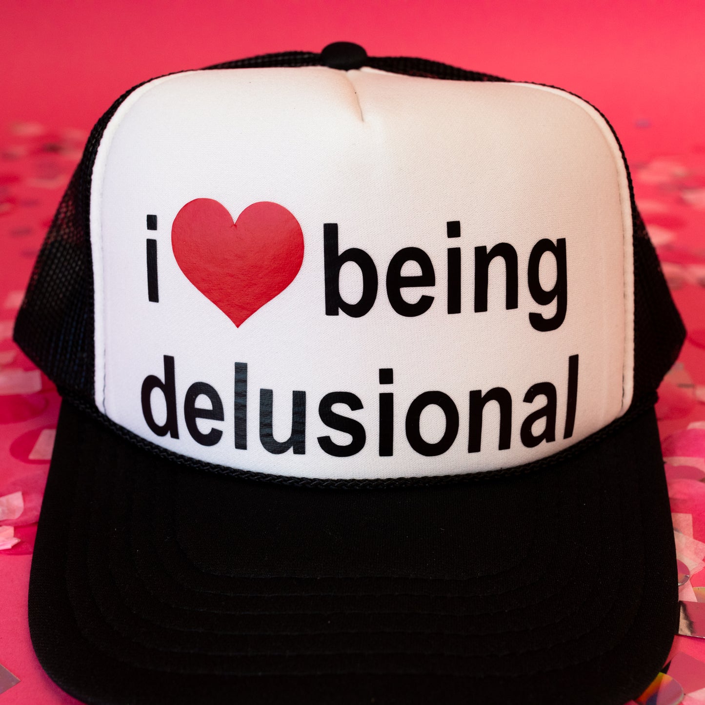 I Heart Being Delusional Trucker Hat