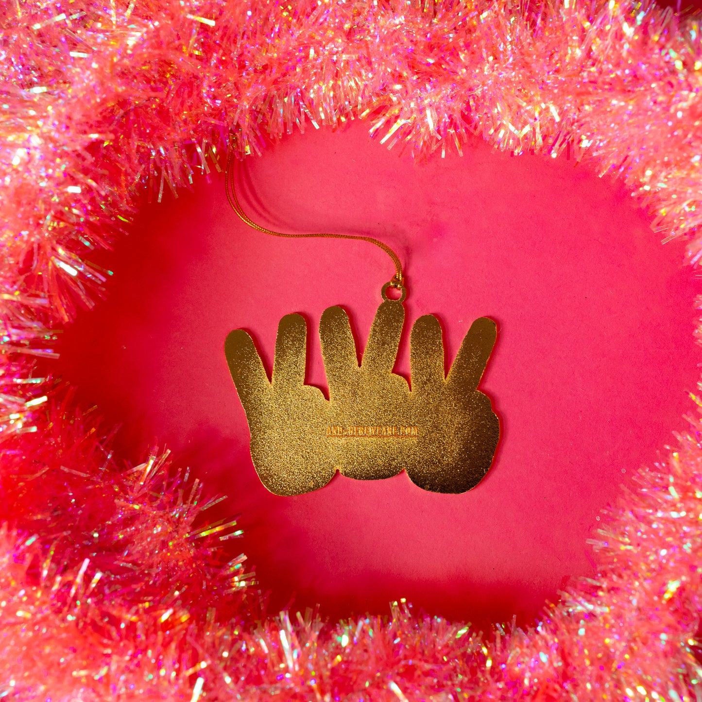 Peace Hand Group Ornament