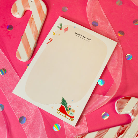 Sleigh All Day Christmas Notepad