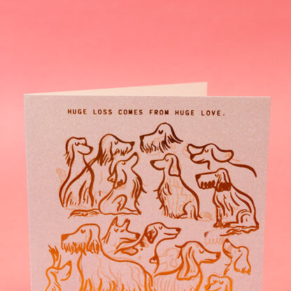 Huge Love Dogs Greeting Card - Gasp