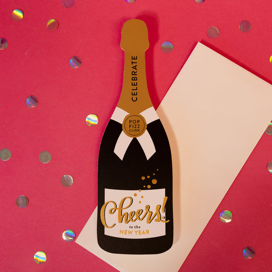 Cheers To The New Year Champagne Card