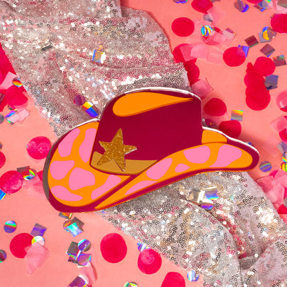 Sparkle Cowboy Hat Mini Mirror - Gasp