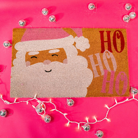 Pink Santa Doormat - Gasp