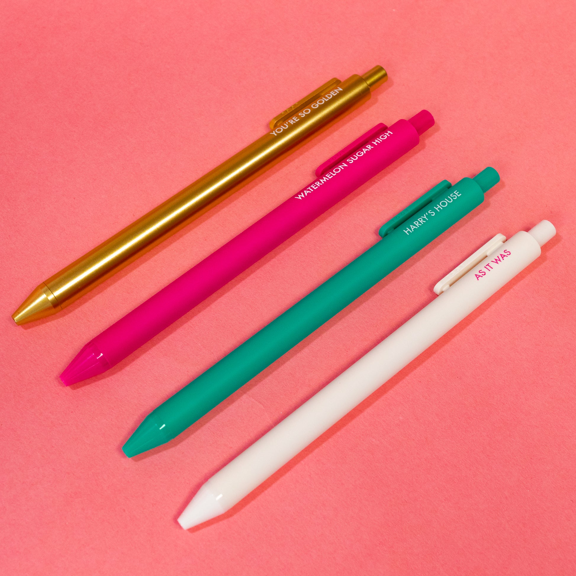 four colorful gel pens