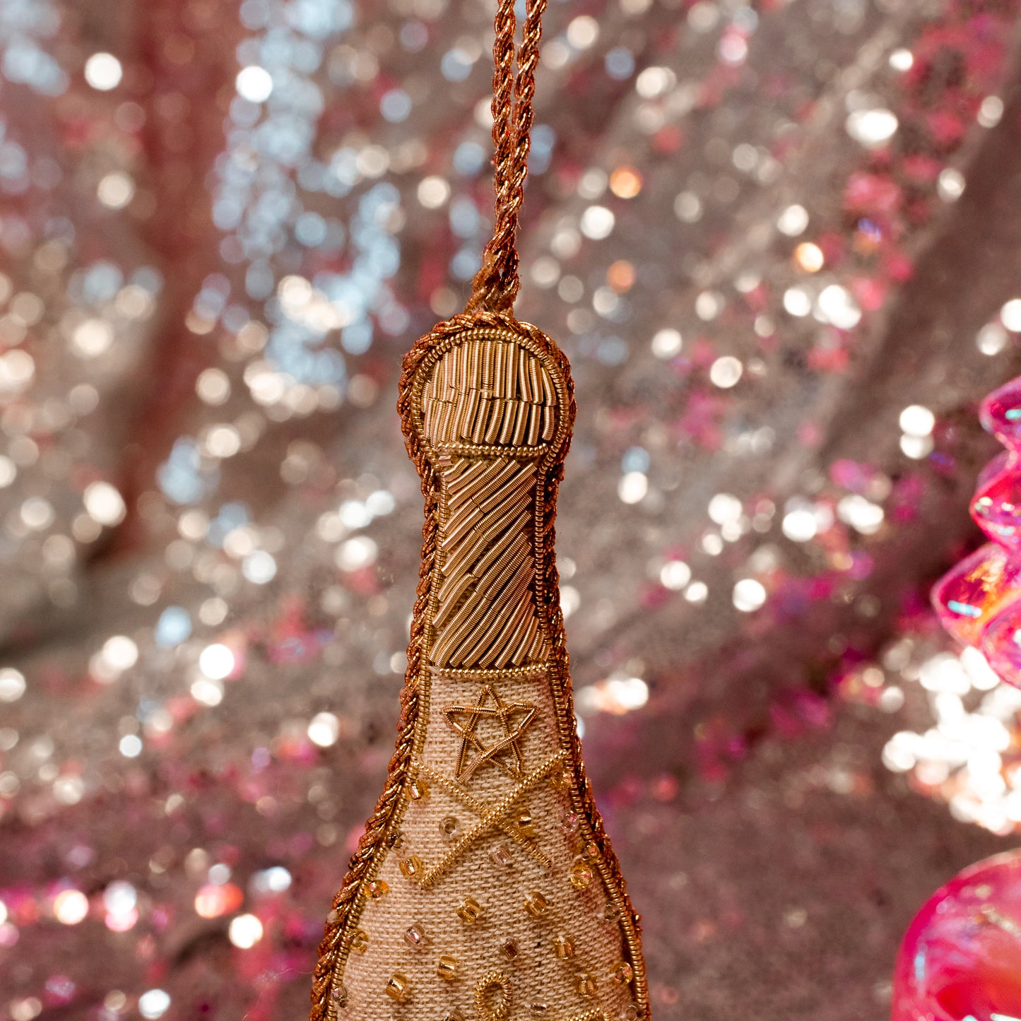 champagne bottle ornament