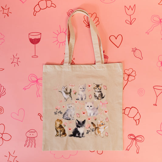 white, grey, black and white cats bag