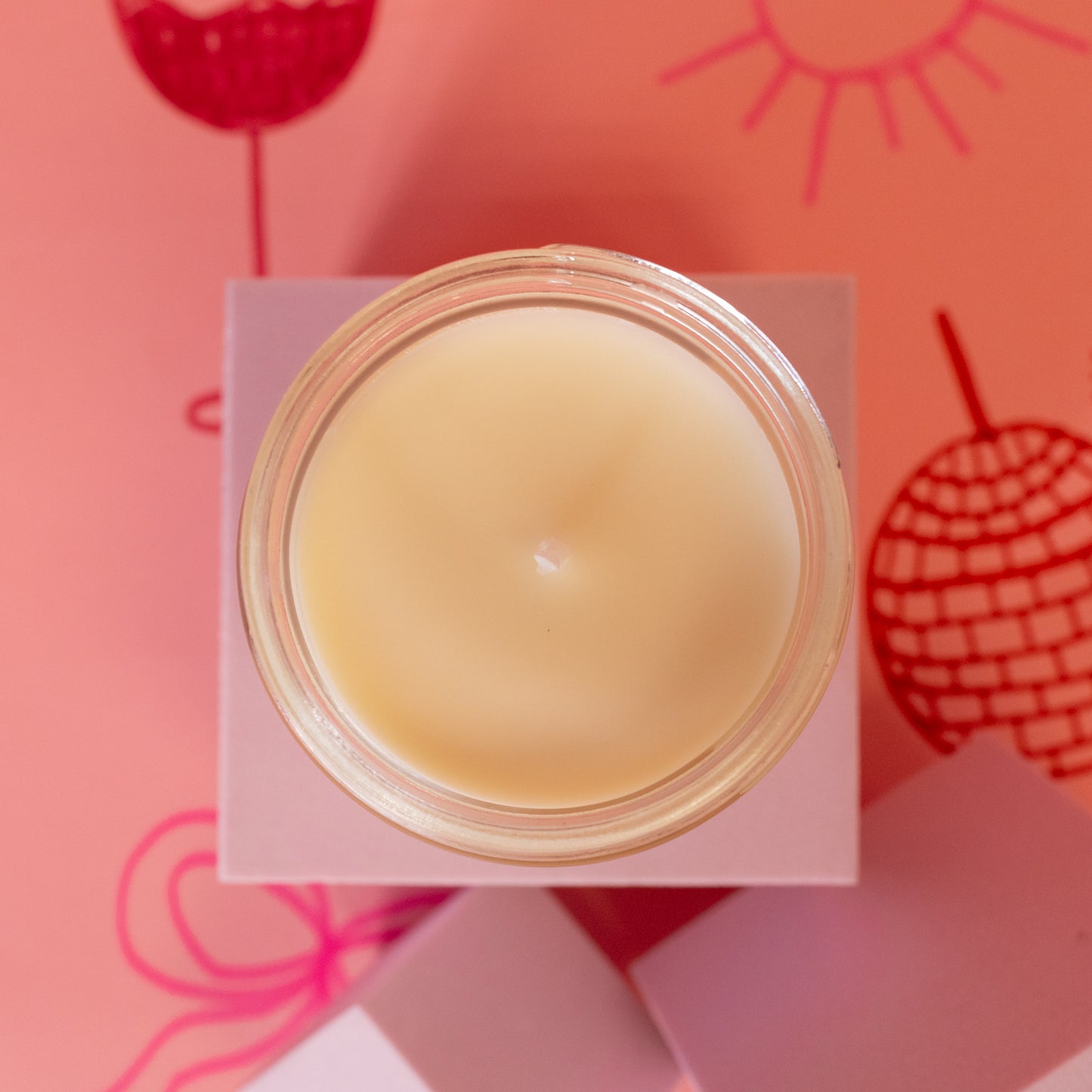 beige top of jar candle