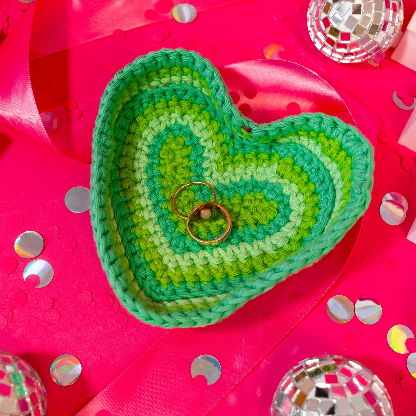 Crochet Heart Jewelry Dish
