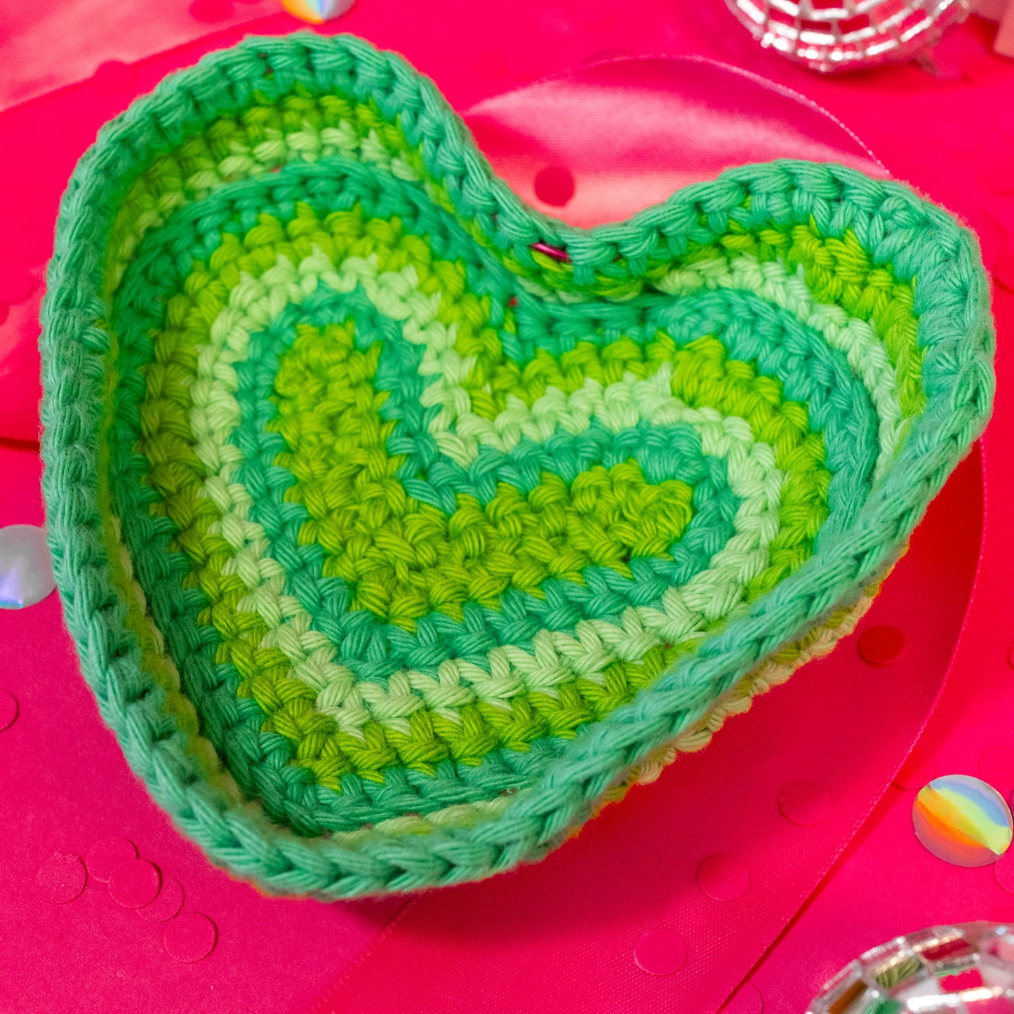 Crochet Heart Jewelry Dish