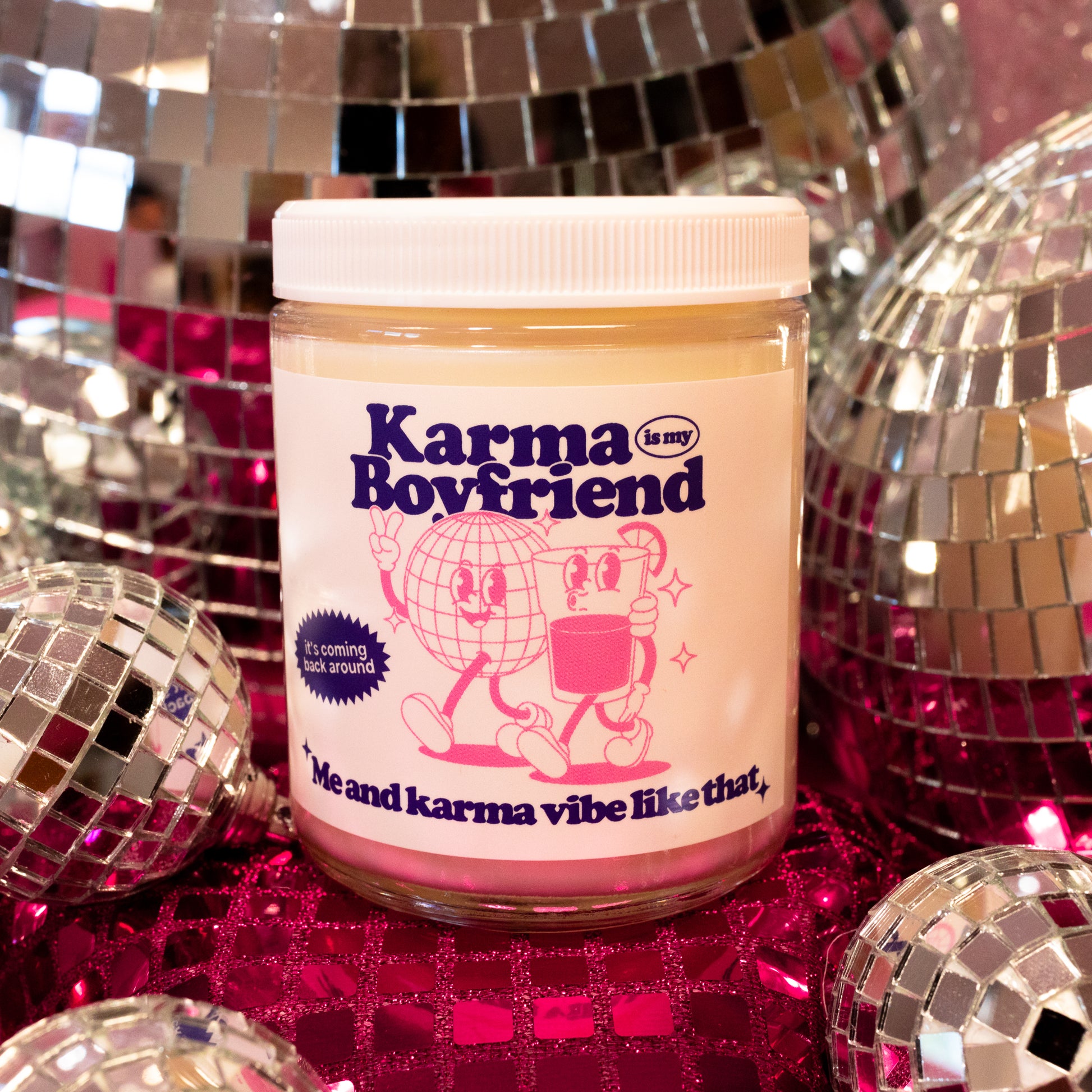 karma is my boyfriend jar candle