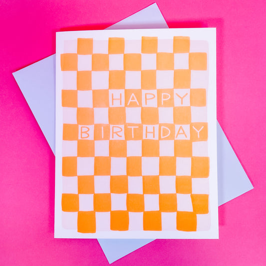 Checkerboard Birthday Card - Gasp