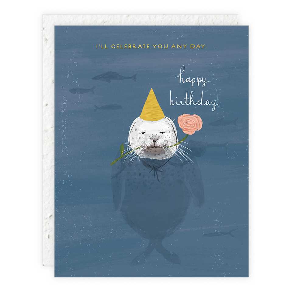 Happy Birthday Seal Card - Gasp Winter Park