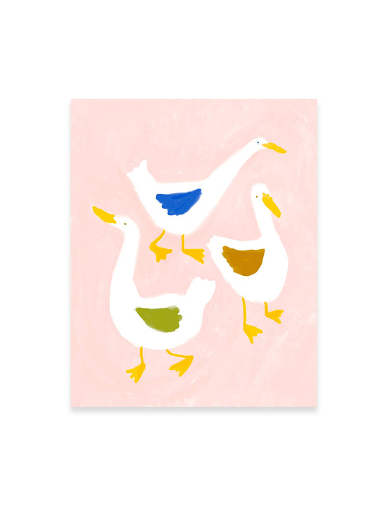Colorful Ducks Print - Gasp