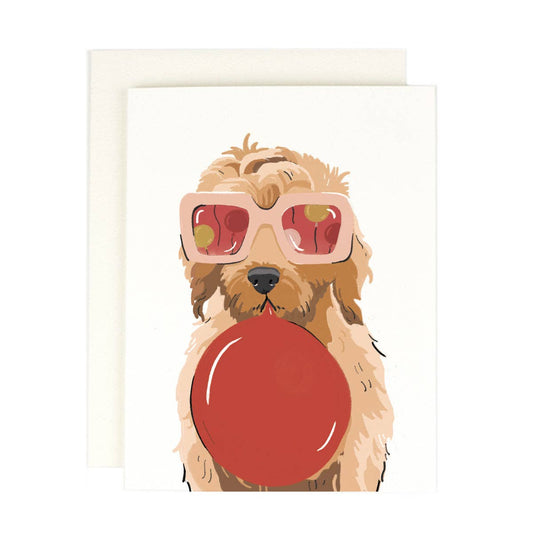 Sunglasses Balloon Dog Card - Gasp Winter Park