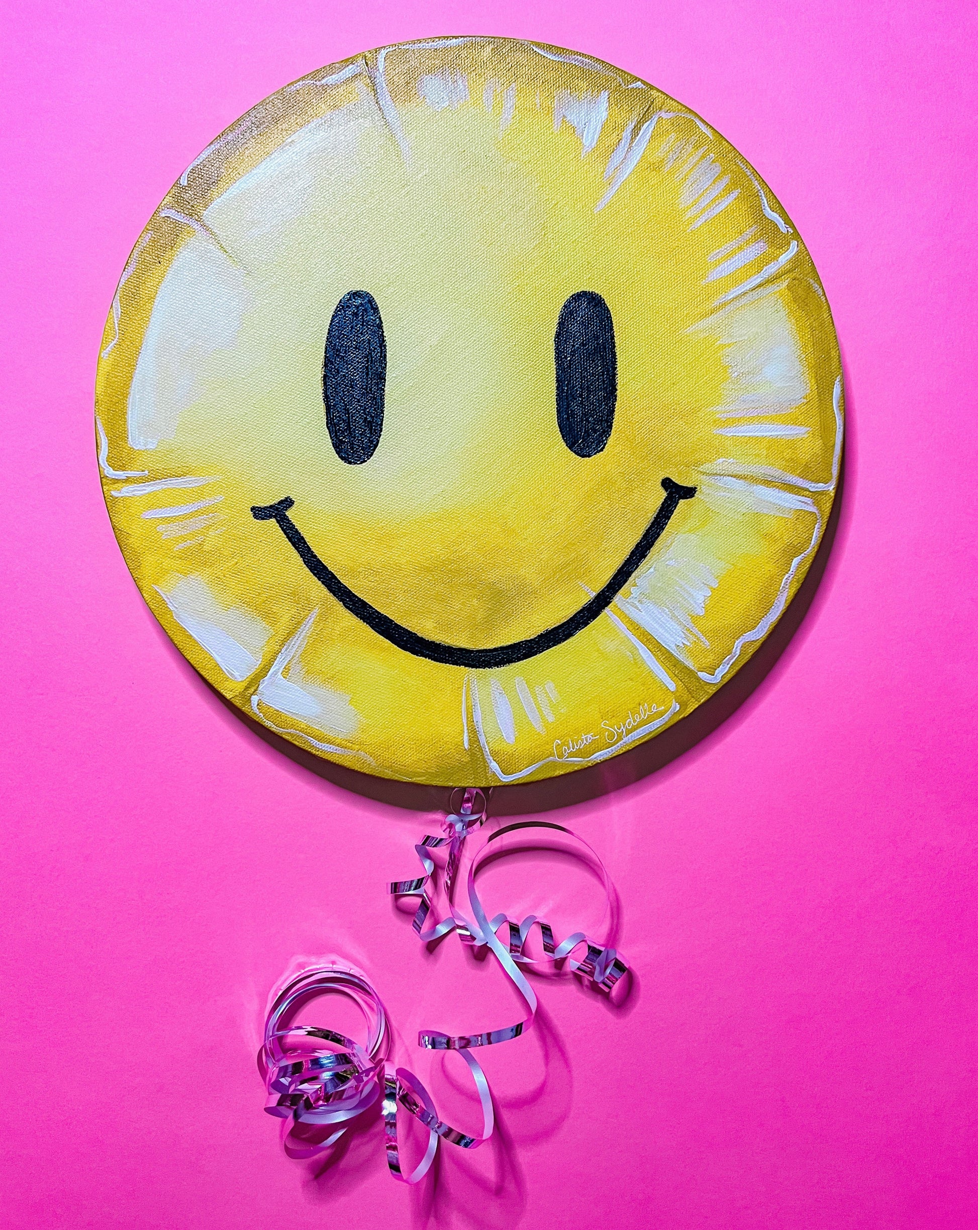 Yellow Smiley Face Balloon Art - Gasp Winter Park