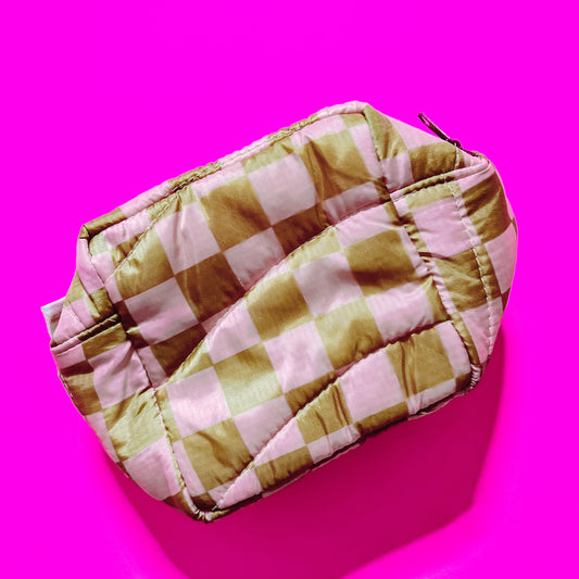 checkered travel pouch - gasp winter park