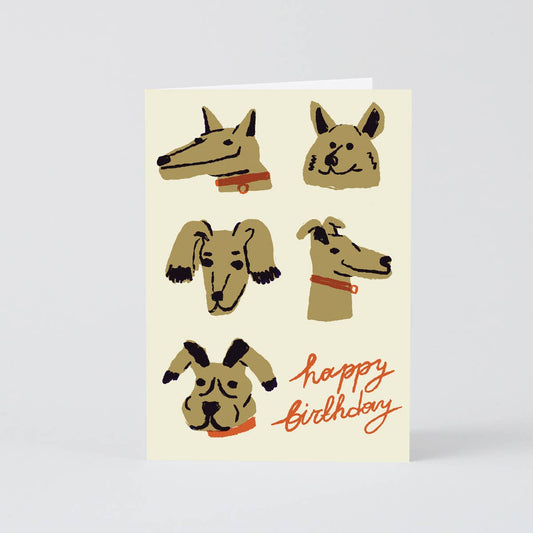 Happy Birthday Dog Faces Card - Gasp Winter Park