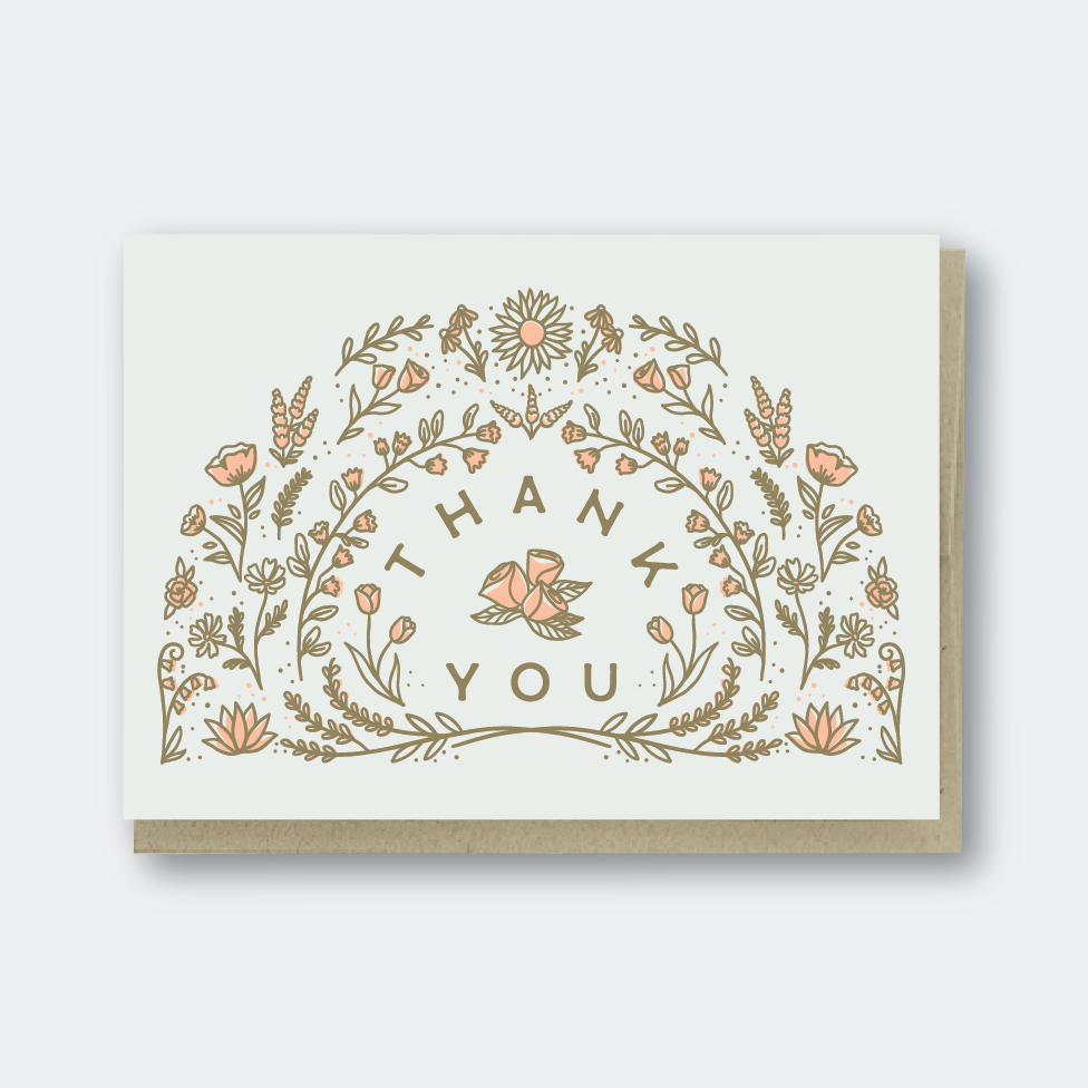 Thank You Floral Arch Card - Gasp Winter Park